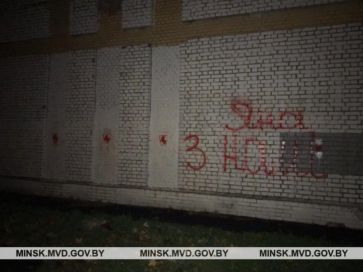 У Мінску затрымалі жанчыну, якая пафарбавала галаву міліцыянеру
