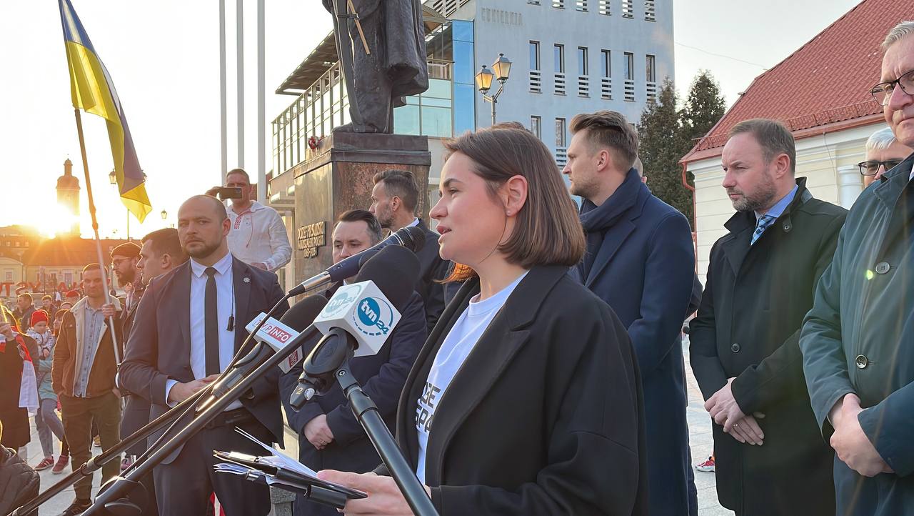 Ціханоўская паўдзельнічала ў Беластоку ў святкаванні беларусамі Дня Волі
