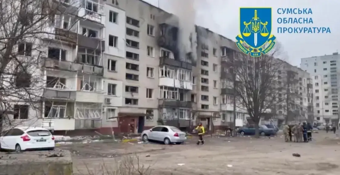 Ад расійскага ўдару па Сумах пацярпелі 74 чалавекі, у тым ліку дзеці