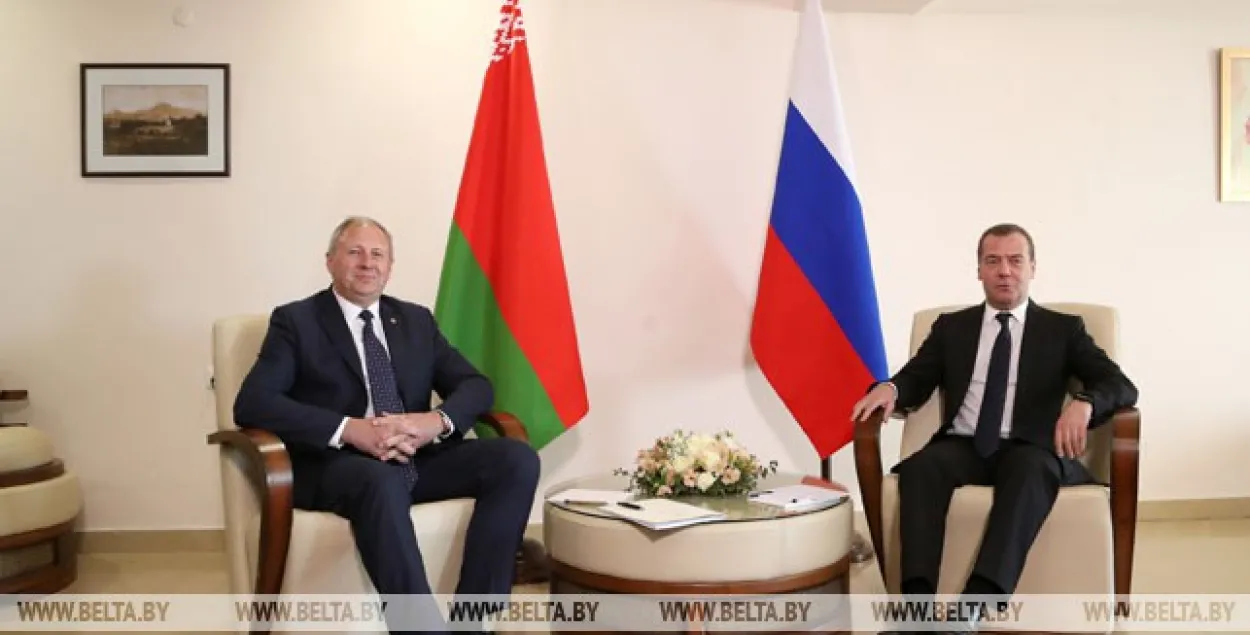 Румас і Мядзведзеў абмеркавалі па тэлефоне беларуска-расійскую інтэграцыю