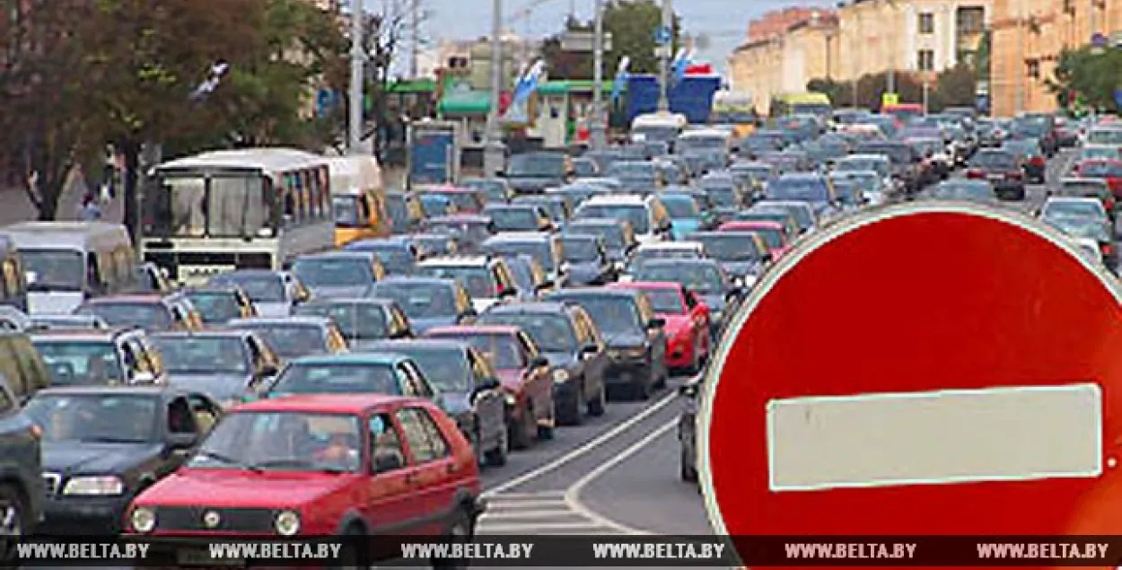У пятніцу і суботу ў Мінску будуць перакрываць рух на праспекце Пераможцаў