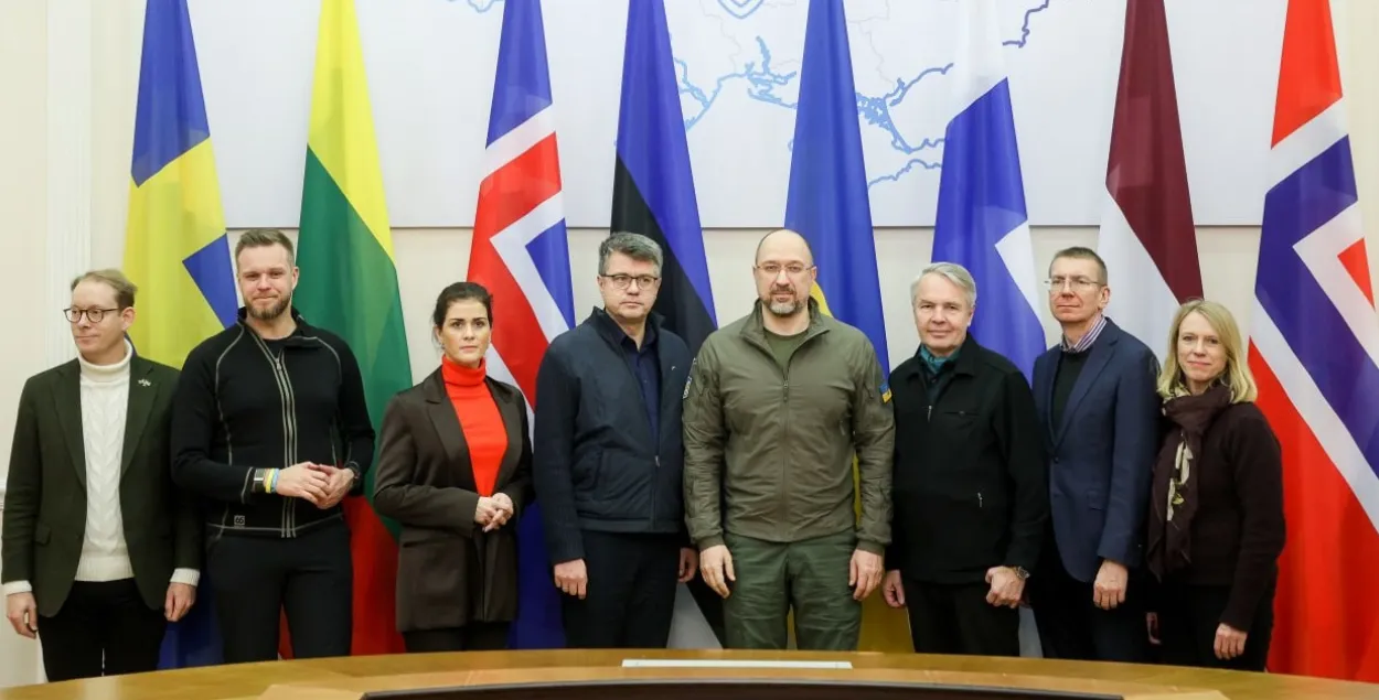 Міністры замежных спраў і ўкраінскі прэм'ер / t.me/Denys_Smyhal
