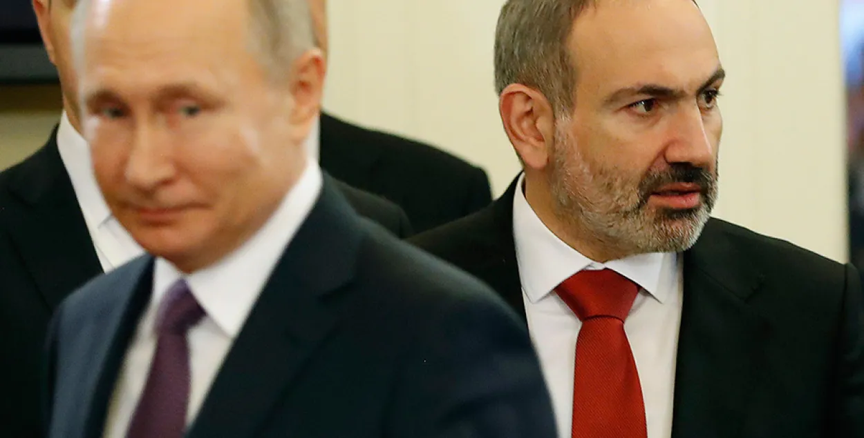 Пуцін і Пашынян / прэс-служба ўрада РА
