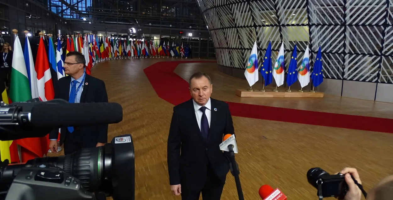 Belarus Foreign Minister Uladzimir Makei in Brussels on 24 November 2017. Photo: Zmicier Lukashuk (Euroradio)