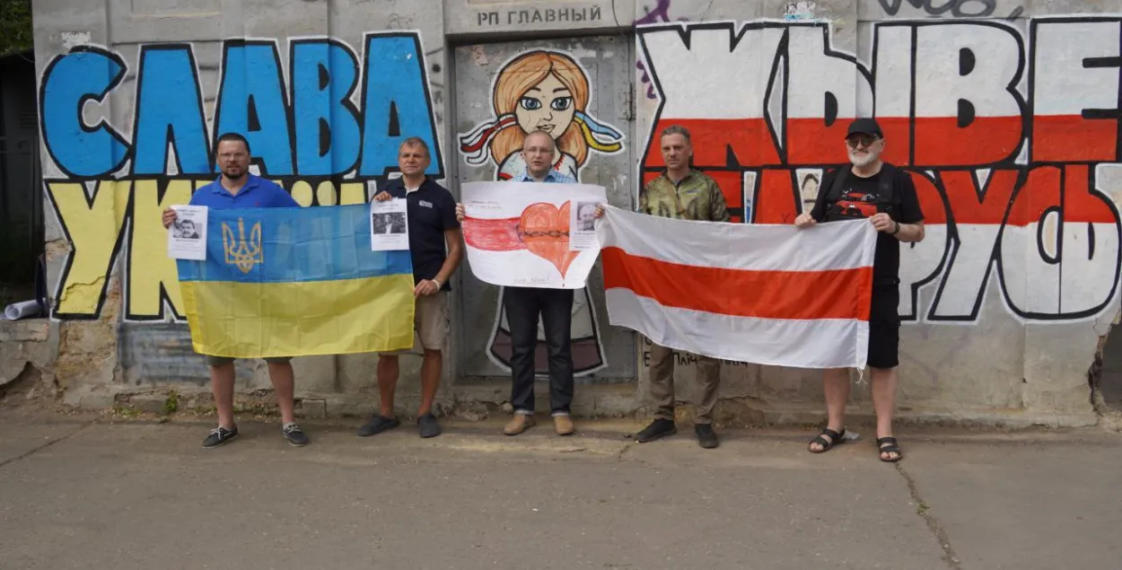 Акцыя ў падтрымку беларускіх палітвязняў. Адэса, 2023 год / t.me/adesa_bel/
