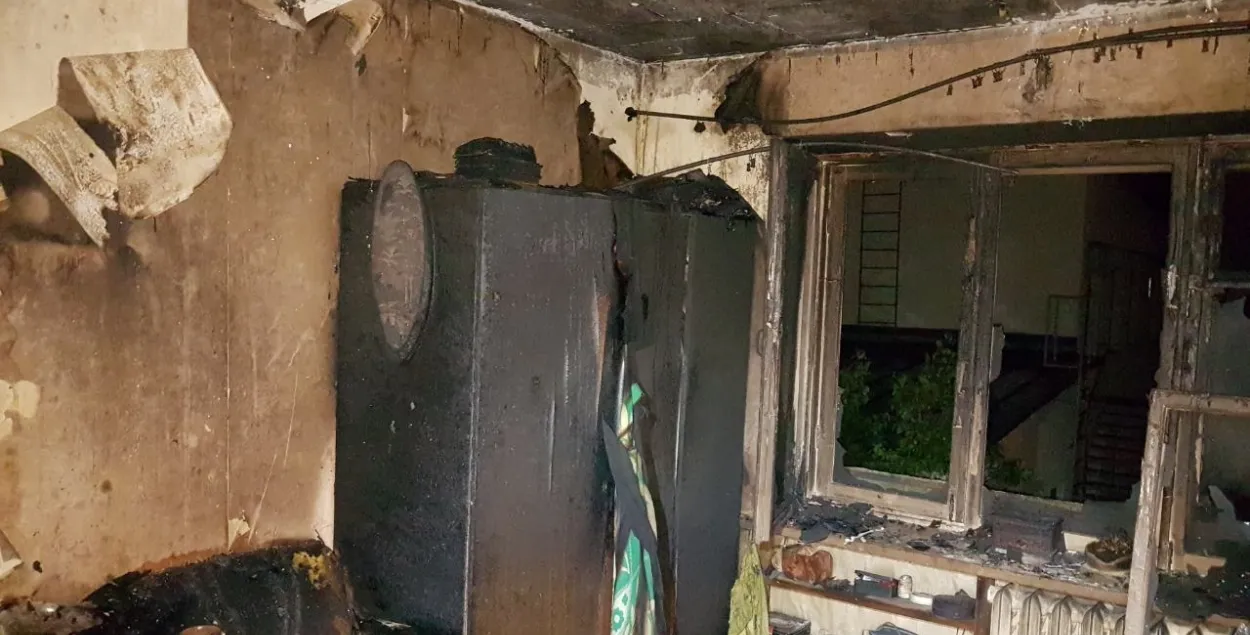 Пожар в Новополоцке: 11 человек спасены и 14 эвакуированы