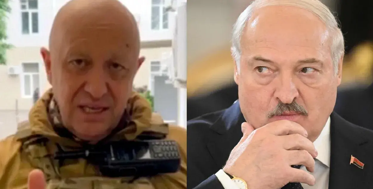 Евгений Пригожин и Александр Лукашенко / delfi.lt