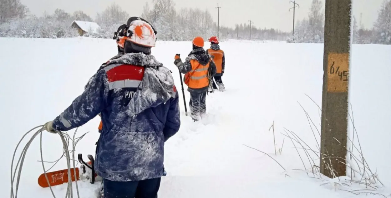 Во время восстановительных работ / vitebsk.energo.by
