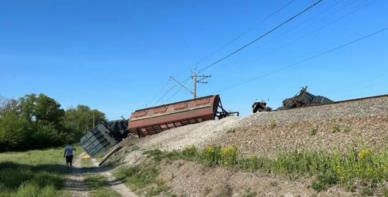 Диверсия на железной дороге в Крыму / t.me/astrapress/
