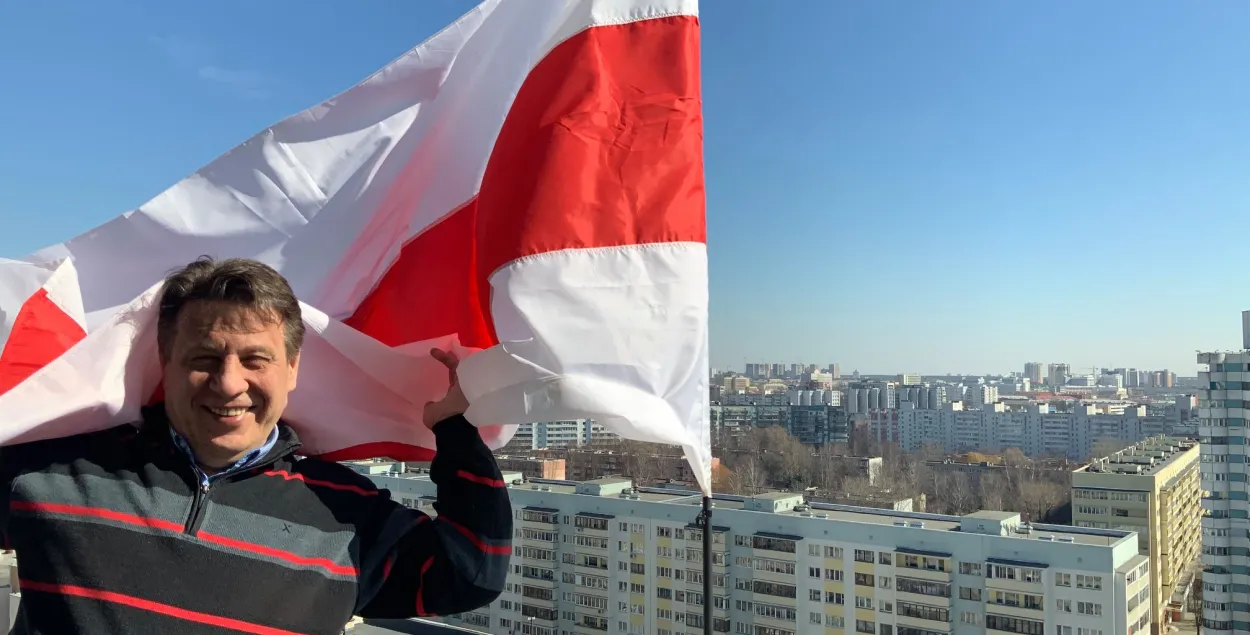 Лидер ОГП Николай Козлов в офисе партии в Минске / фото из соцсетей ОГП