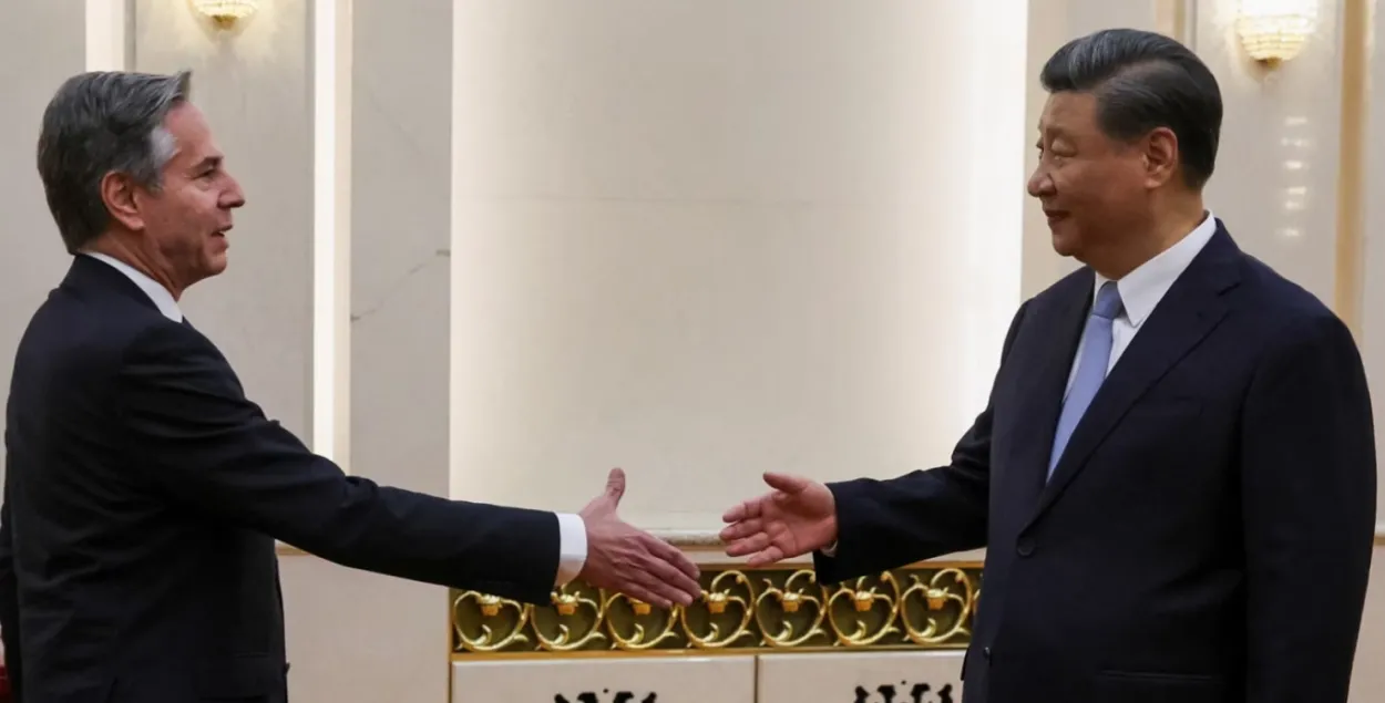 Энтані Блінкен і Сі Цзіньпін. Сустрэча ў Пекіне / Reuters
