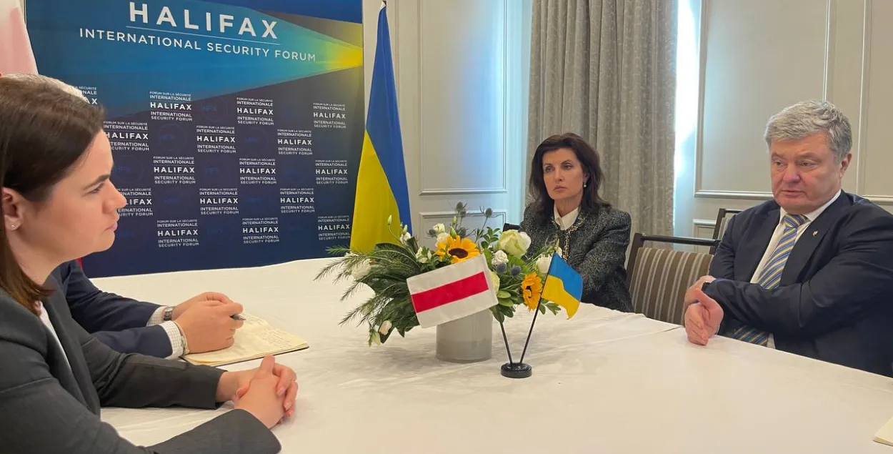 Светлана Тихановская и Пётр Порошенко / twitter.com/Tsihanouskaya
