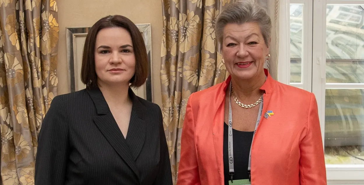 Святлана Ціханоўская і Ілва Ёхансан / https://twitter.com/Tsihanouskaya
