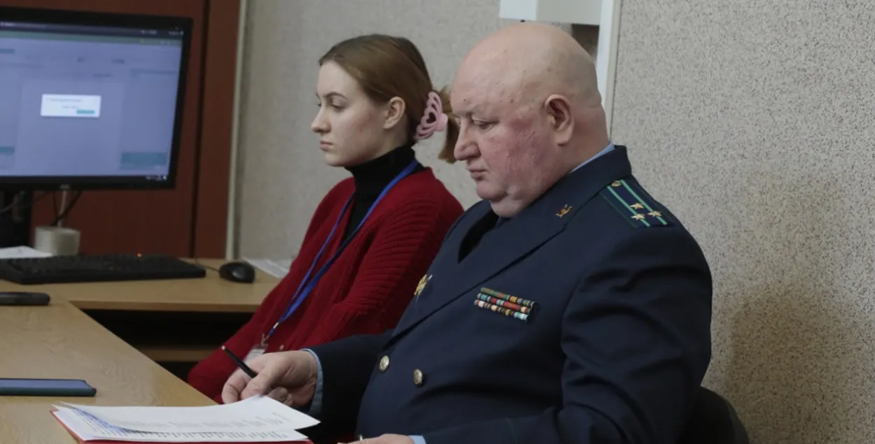 Пракурор Міхаіл Кавалёў у Мінскім гарадскім судзе 6 сакавіка 2023 года / sb.by
