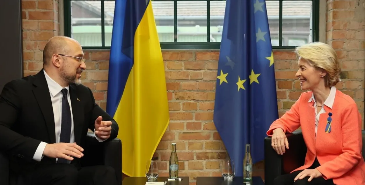 Украінскі прэм'ер Дзяніс Шмыгаль і кіраўніца Еўракамісіі Урсула фон дэр Ляен / twitter.com/vonderleyen
