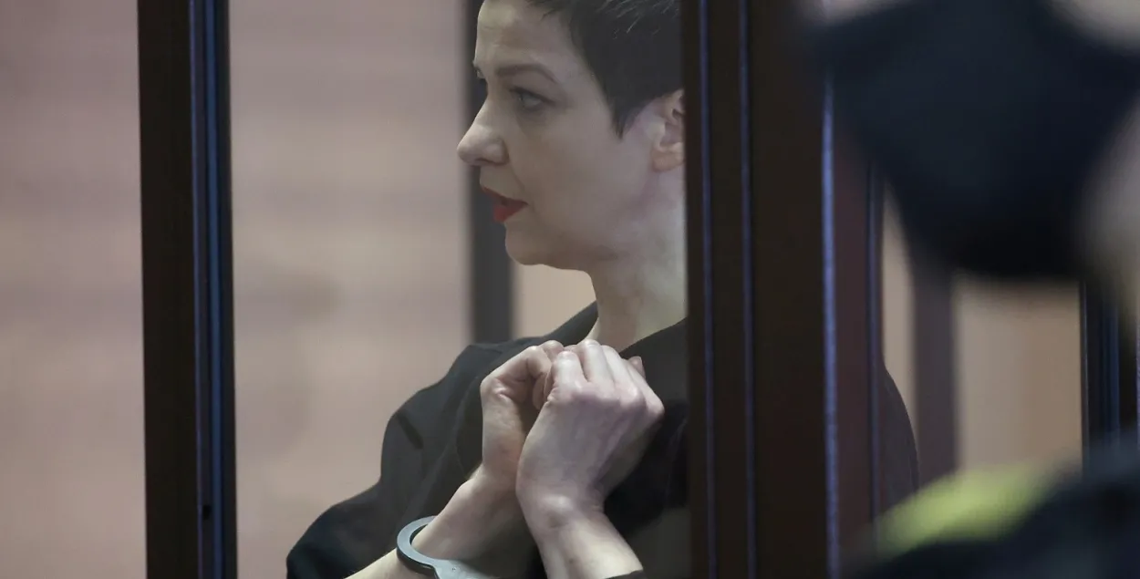 Мария Колесникова во время суда
