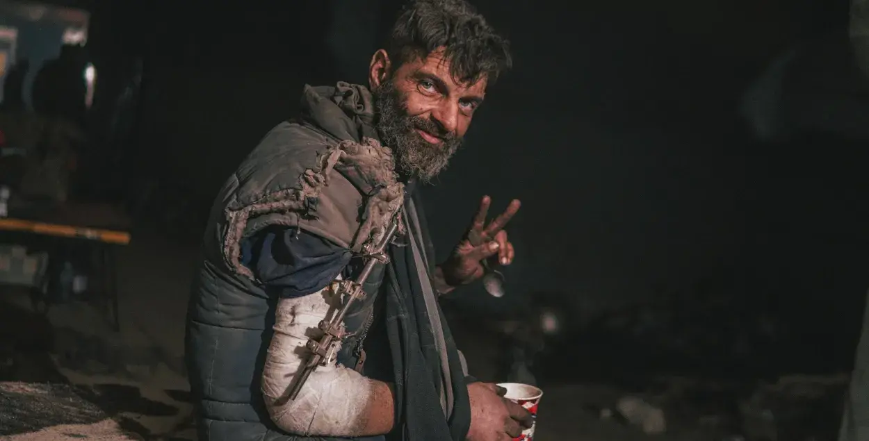Міхайла Дзіянаў на "Азоўсталі" / twitter.com/kozatsky_d
