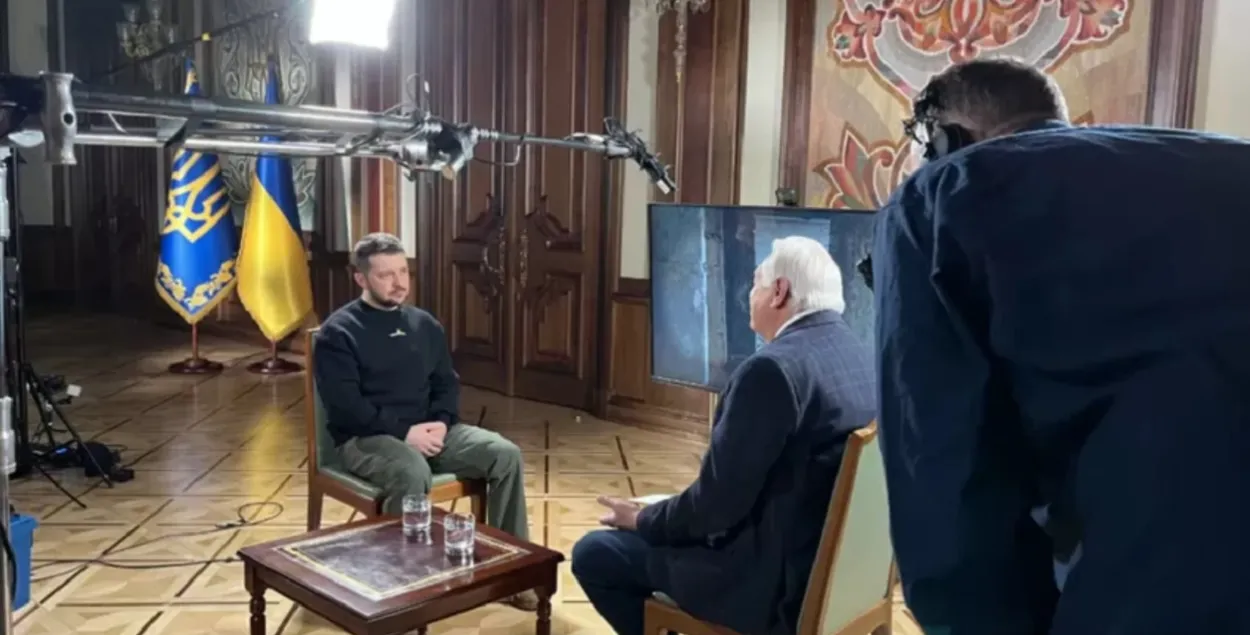 Уладзімір Зяленскі падчас інтэрв'ю / bbc.com
