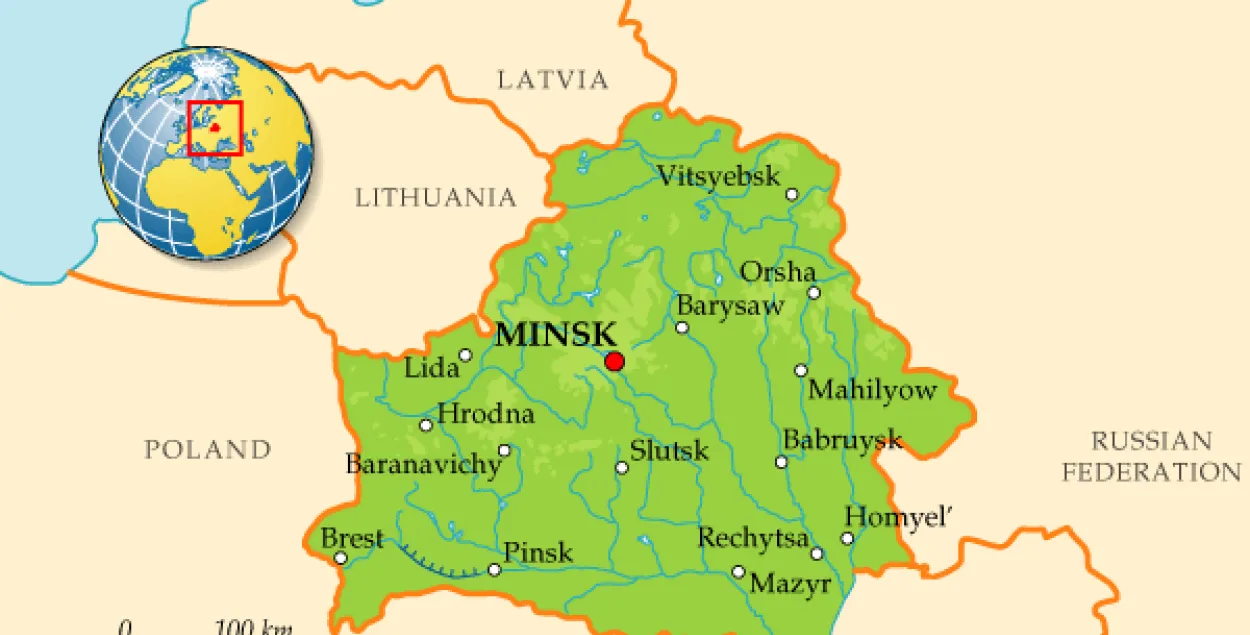 Мапа Беларусі /&nbsp;trakt.by
