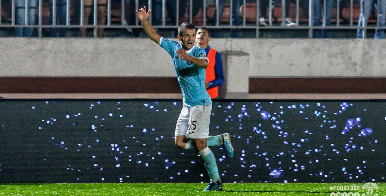 Сергей Кисляк забил второй гол в ворота "Слуцка" / dynamo-brest.by