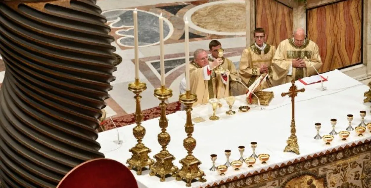 Велікодная служба ў Саборы Святога Пятра ў Ватыкане /&nbsp;vaticannews.va
