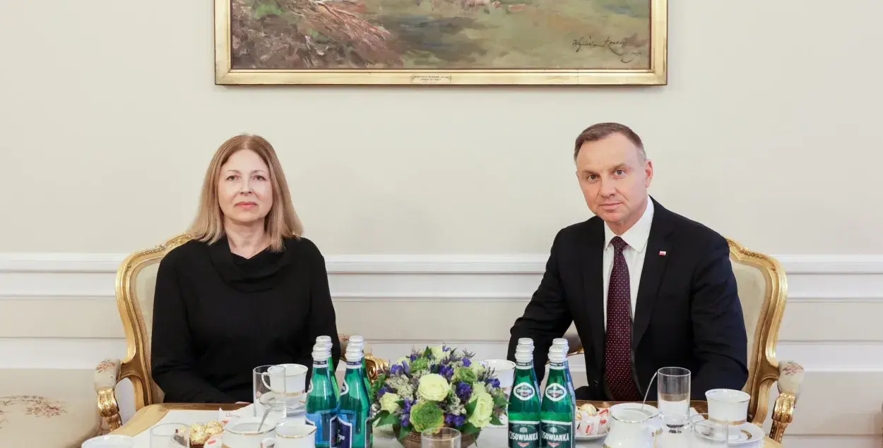 Наталля Пінчук і Анджэй Дуда / twitter.com/prezydentpl
