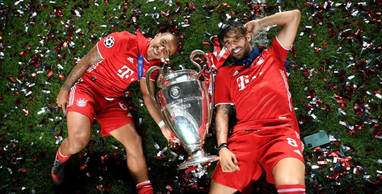 Гульцы "Баварыі" пасля перамогі ў Лізе чэмпіёнаў​ 2019/2020 /&nbsp;FC Bayern Munich