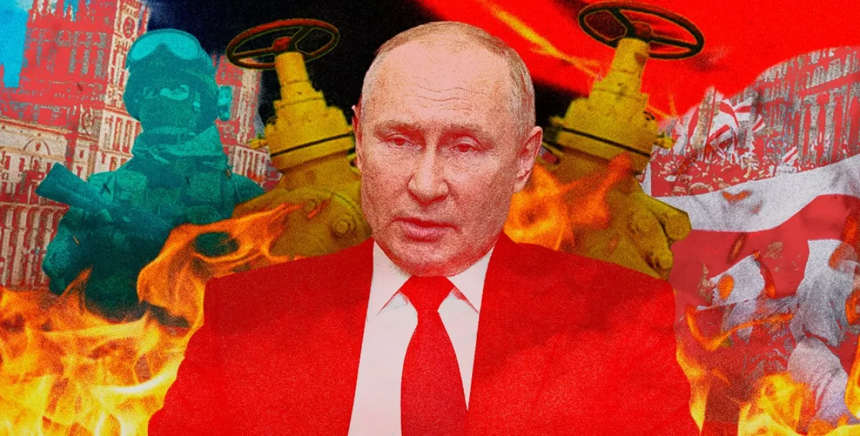Putin won't just let Belarus go / collage by Ulad Rubanau, Euroradio