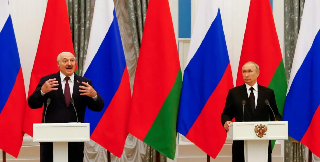 Lukashenka and Putin at the meeting on September 9, 2021&nbsp;/ Reuters