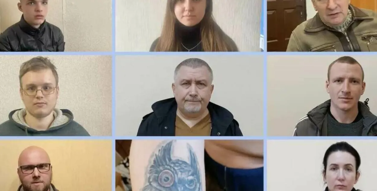 Затрыманыя жыхары Гомеля / кадр з відэа ГУБАЗіКа
