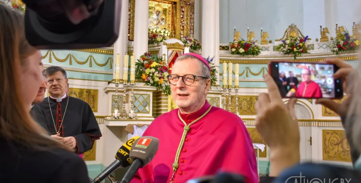 Клаўдыа Гуджэроці падчас візіту ў Будслаў / catholic.by
