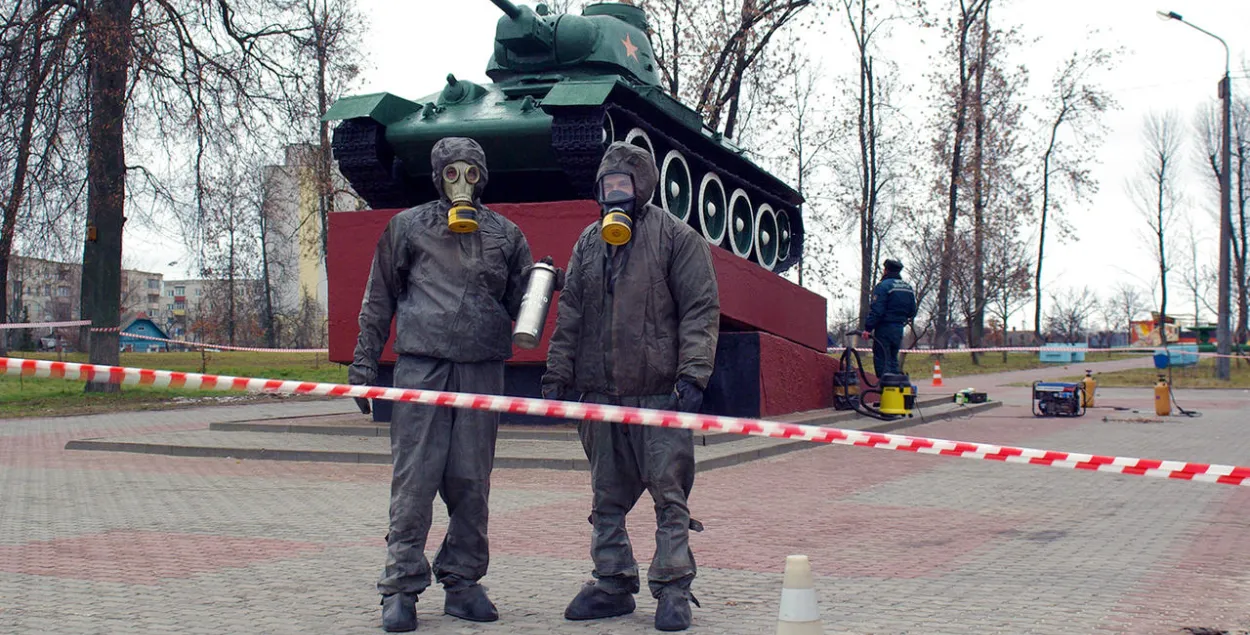 Невядомы разліў іртуць у парку ў Рэчыцы