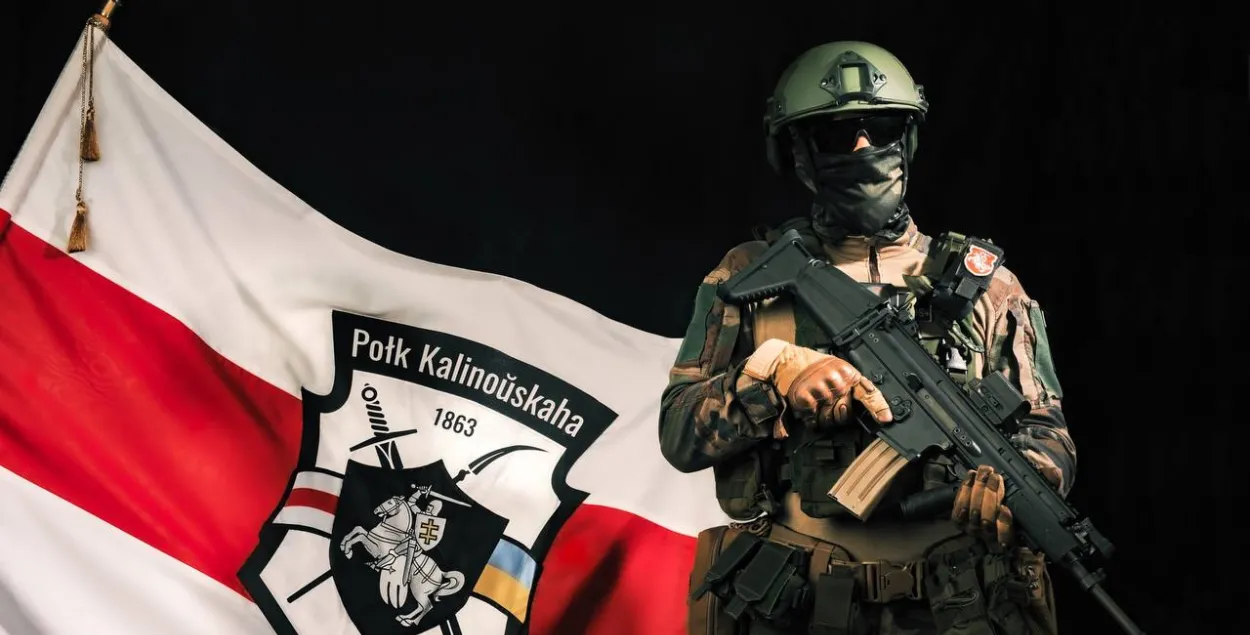 Беларускі полк імя Каліноўскага супрацьстаіць разам з УСУ расійскай агрэсіі ва Украіне / @belwarriors

