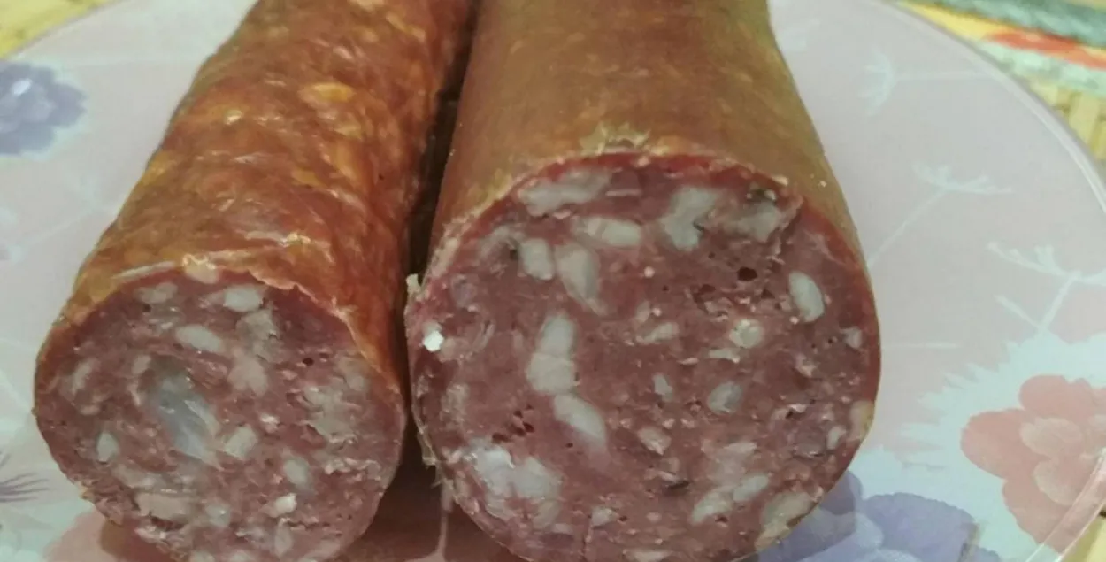 "Сервелат трофейный" с добавлением мяса дичи из Ганцевичского лесхоза / ganc-chas.by
