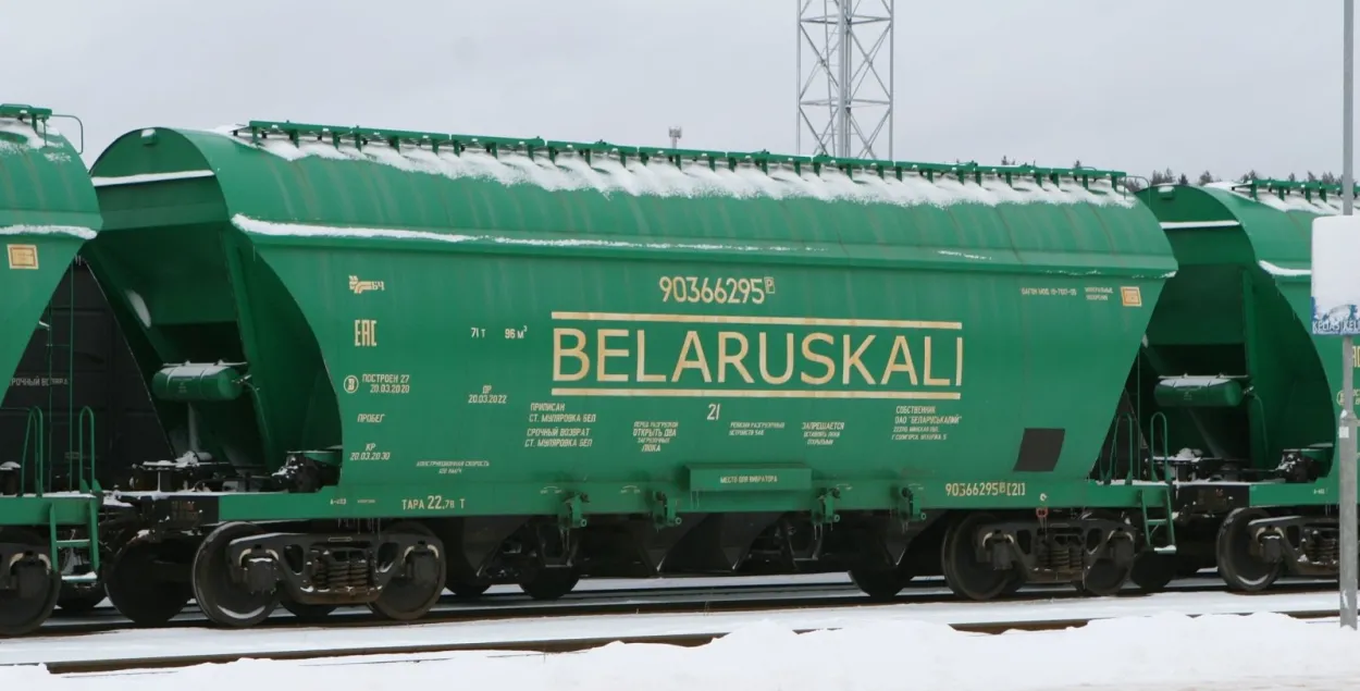 Вагон "Беларуськалію" / Scanpix
