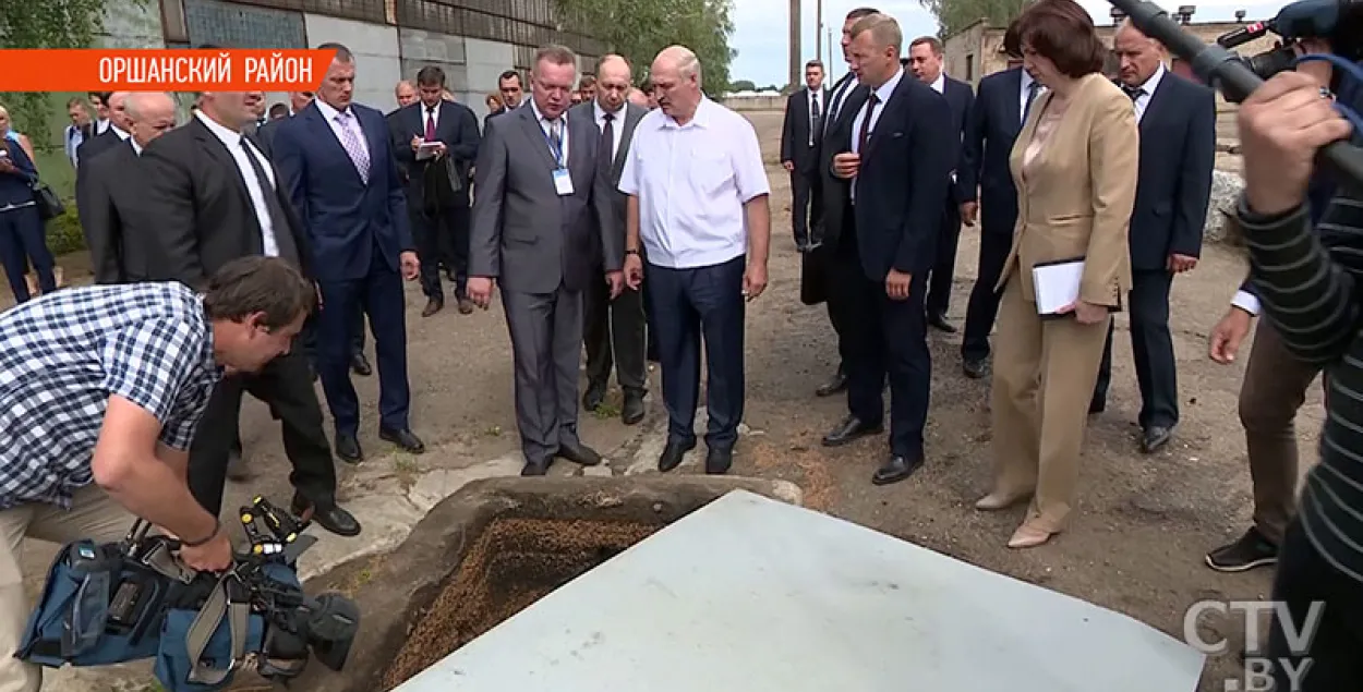 Во время недавнего посещения предприятия Александром Лукашенко. Фото: ctv.by