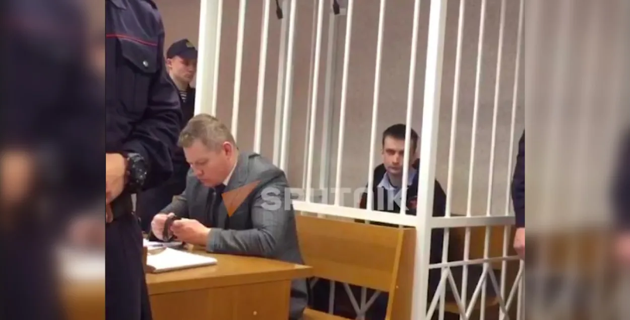 Геннадий Можейко на суде / кадр из видео
