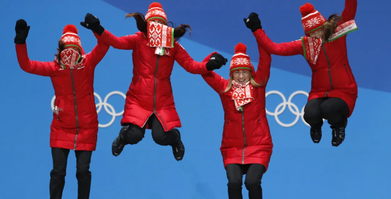 Беларускія біятланісткі атрымалі залатыя медалі Алімпіяды-2018