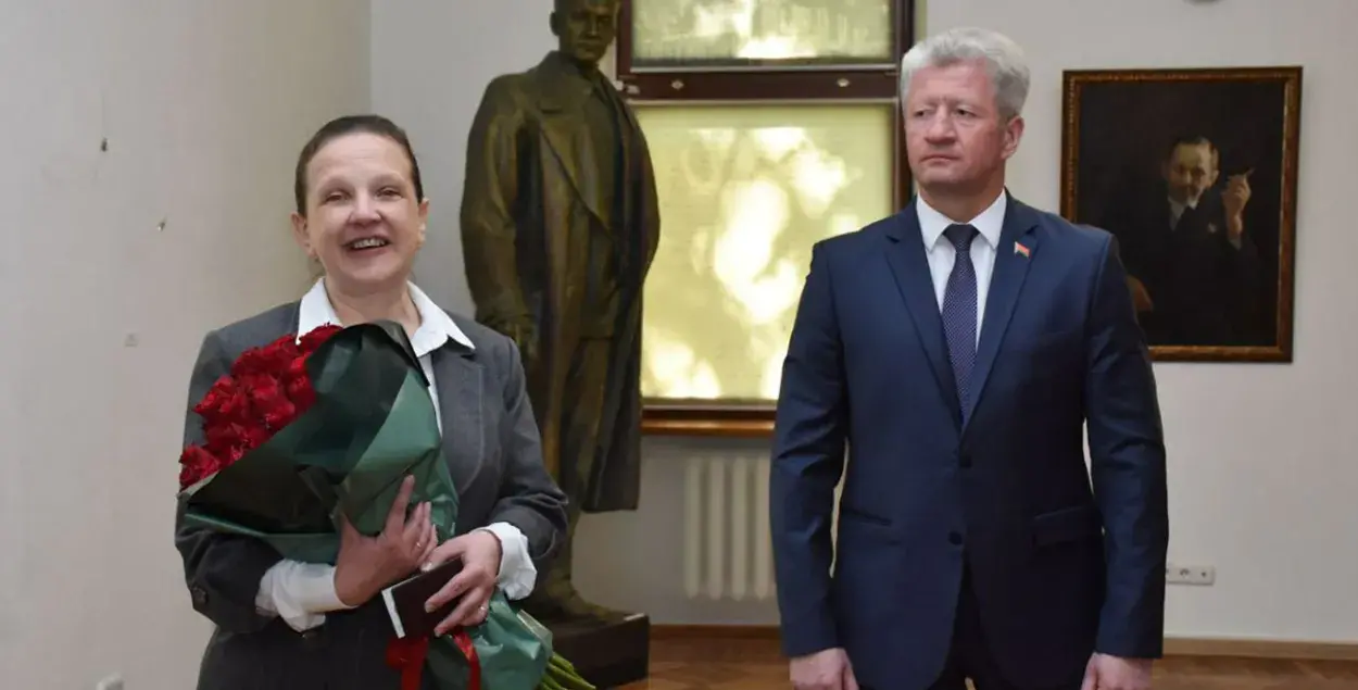 Hanna Halinskaya and Minister of Culture Anatol Markevich / sb.by