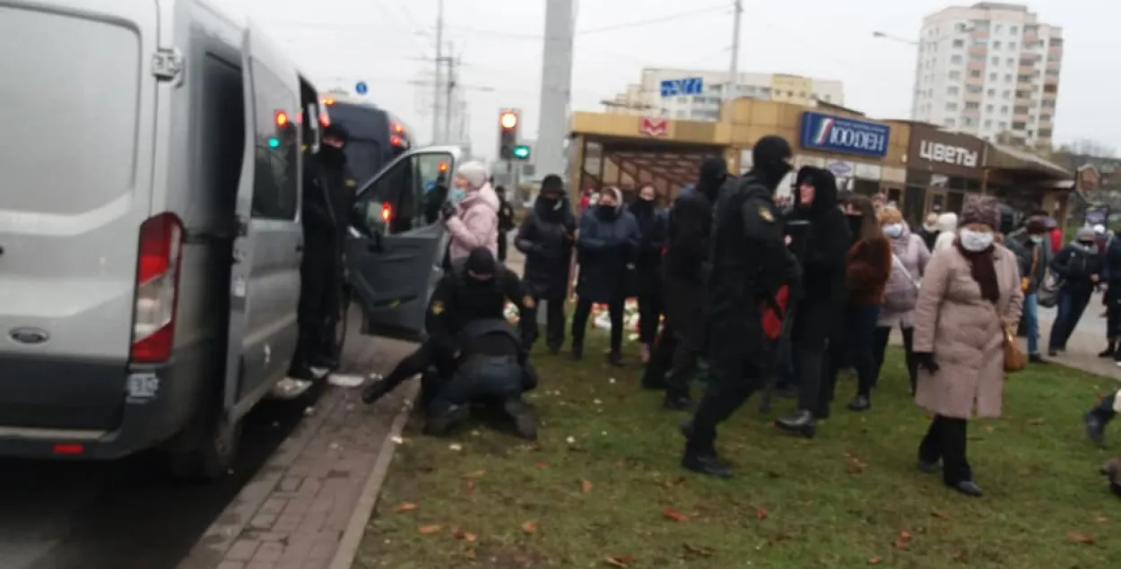 Затрыманні каля станцыі метро "Пушкінская" / З Facebook Барыса Пастарнака​