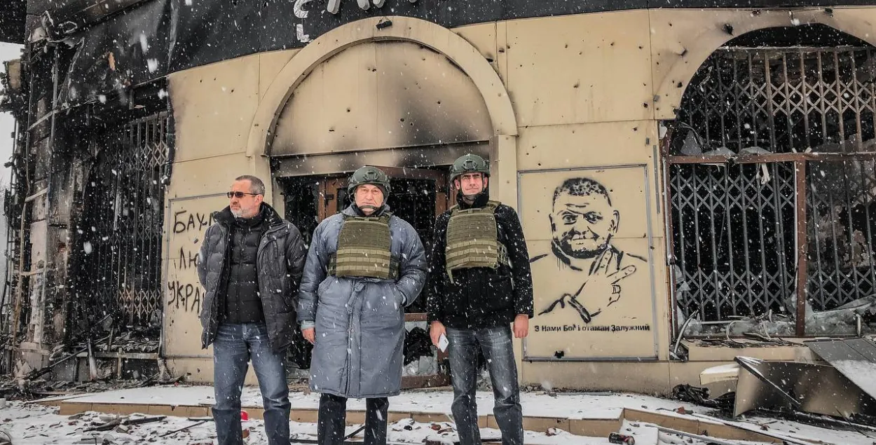 Зянон Пазняк у Бахмуце
