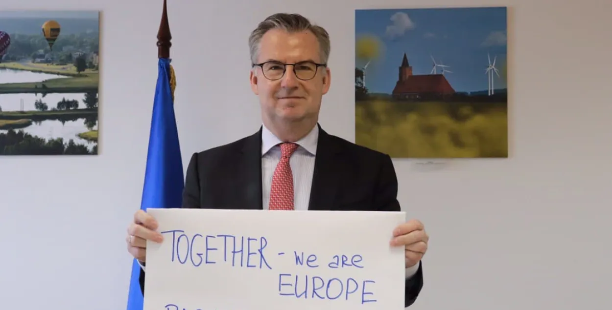 Кіраўнік прадстаўніцтва ЕС у Беларусі Дзірк Шубель / Фота з сацыяльных сетак