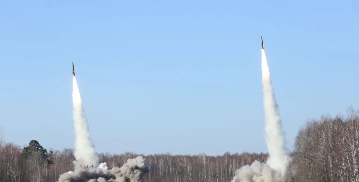 Пуск из тактического ракетного комплекса “Точка” во время российско-белорусских учений “Союзная решимость — 2022” / Минобороны Беларуси
