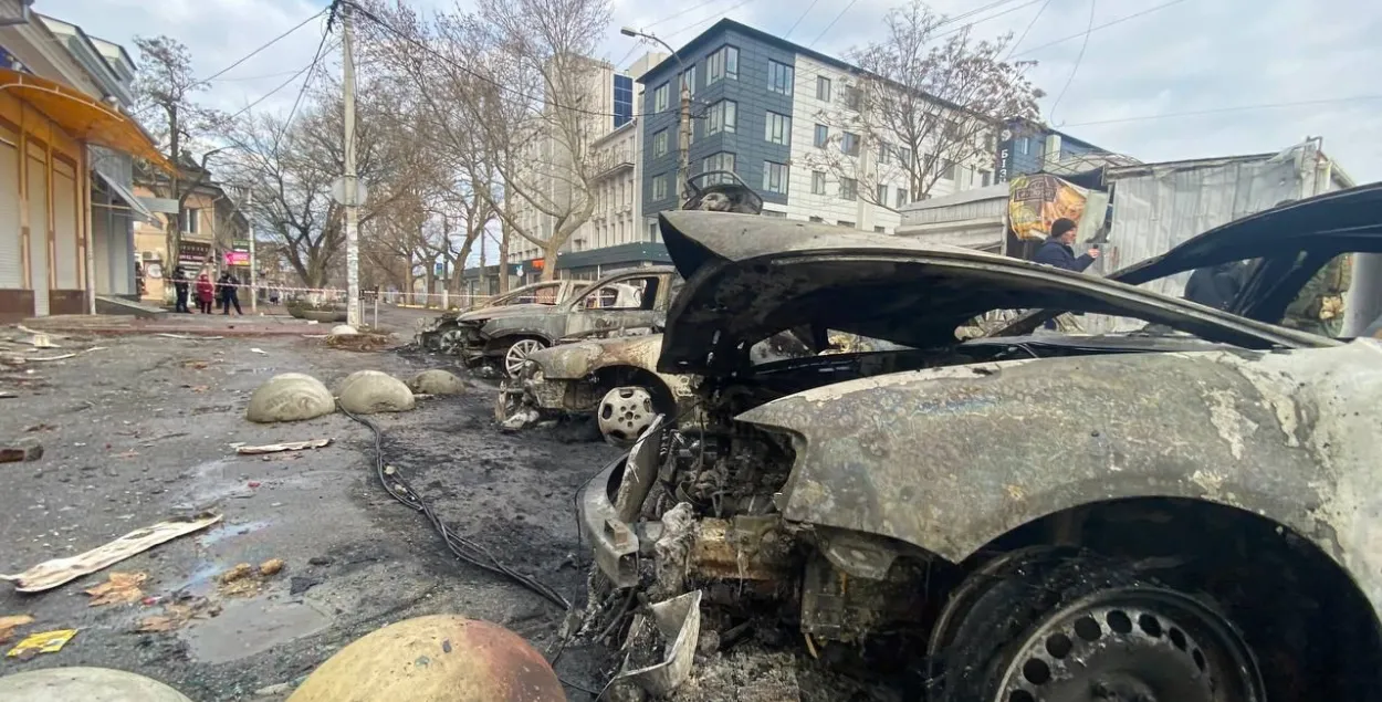 Обстрел Херсона утром 24 декабря
