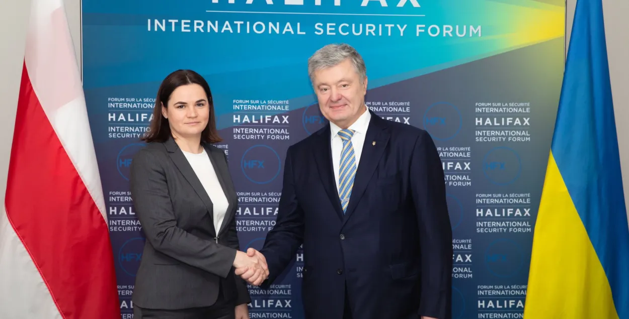 Святлана Ціханоўская з Пятром Парашэнкам / twitter.com/poroshenko
