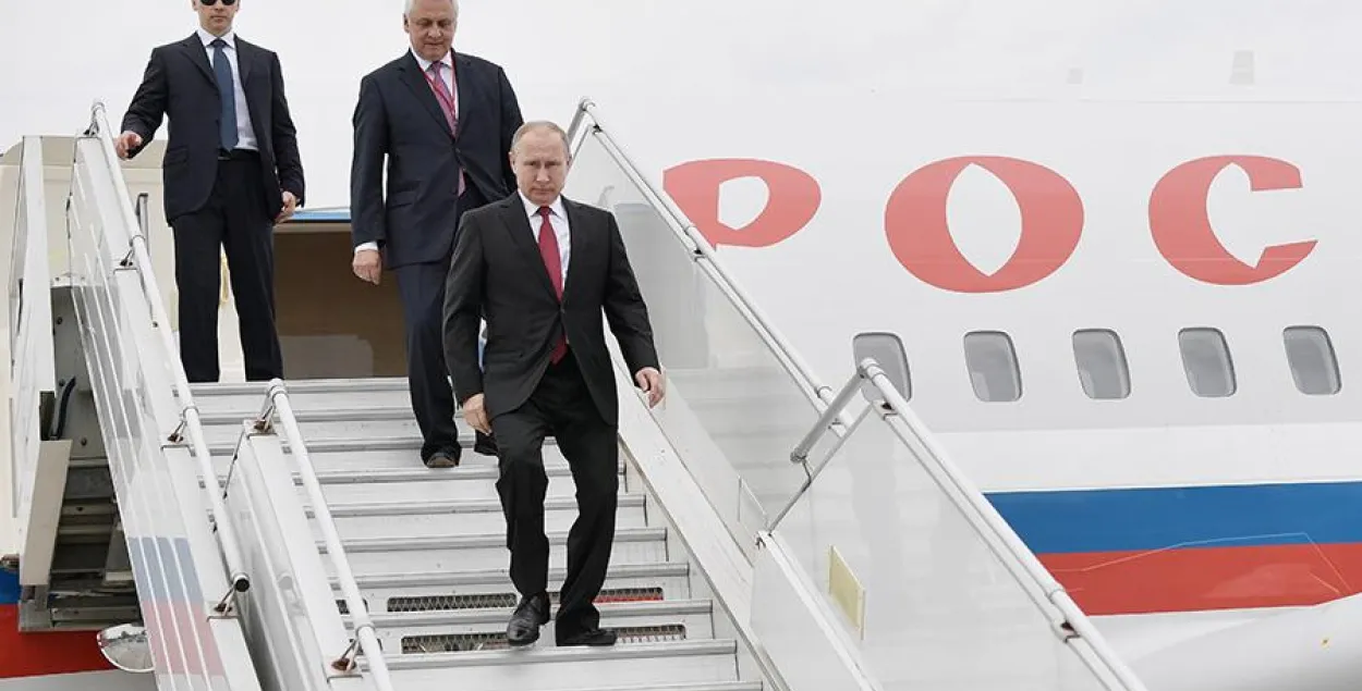 Пуцін прыляцеў у Мінск на закрыццё ІІ Еўрапейскіх гульняў
