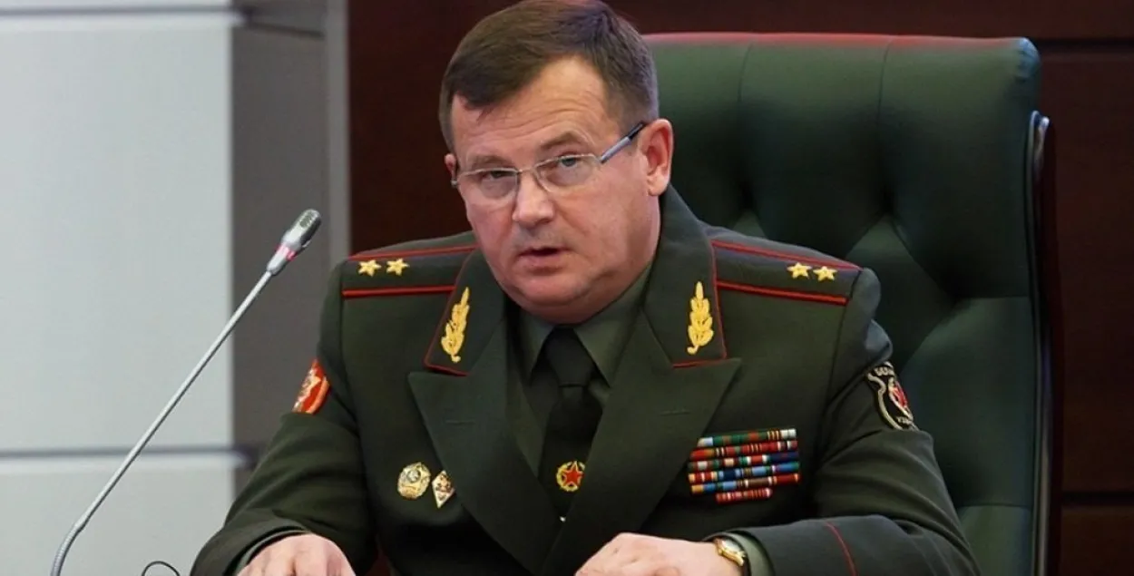 Belarus' Defense Minister Andrei Raukou. Photo: belvpo.com