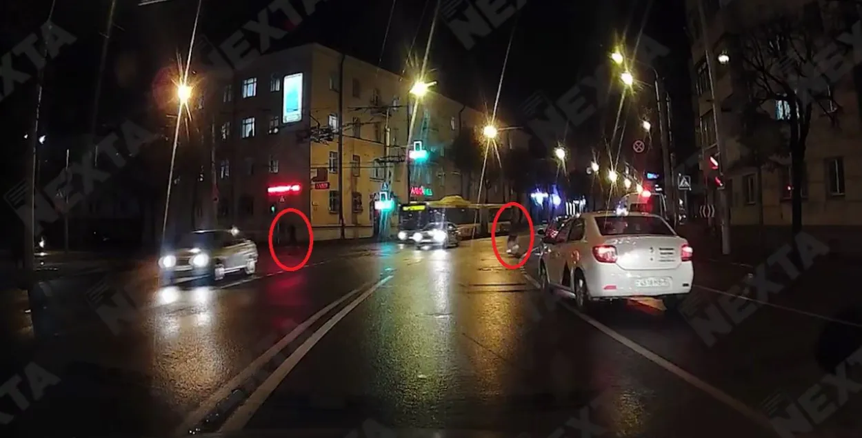 Скрыншот з відэа пагоні