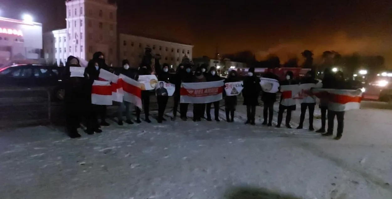 Студенты и сотрудники МТЗ прошли маршем в -19°C