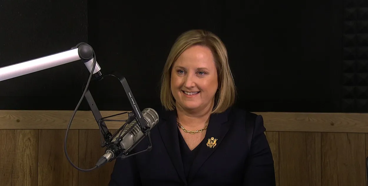 US Ambassador Julie Fisher in Euroradio's studio